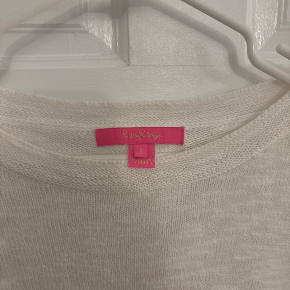 Lilly Pulitzer White knit tassle sweater - Picture 3 of 4